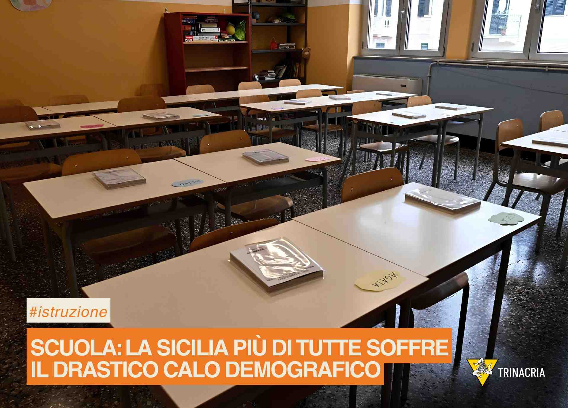 Scuola: la Sicilia soffre più di tutte il drastico calo demografico